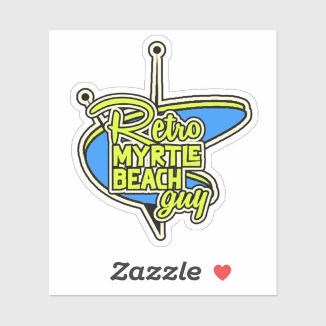 Retro Myrtle Beach Guy Sticker (Sheet)
