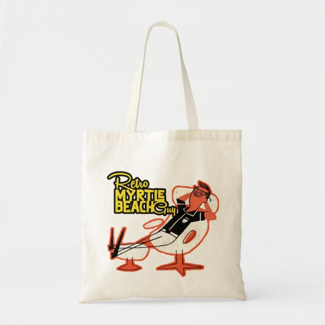 Retro Myrtle Beach Guy Tote Bag (Front)