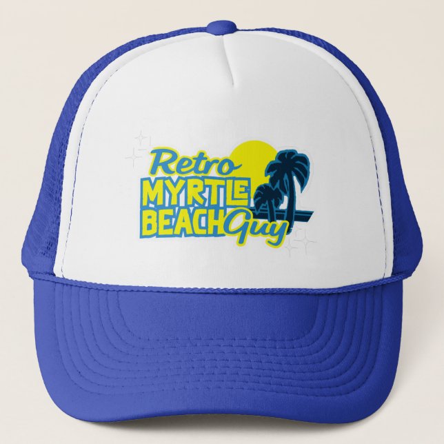 Retro Myrtle Beach Guy Trucker Hat (Front)