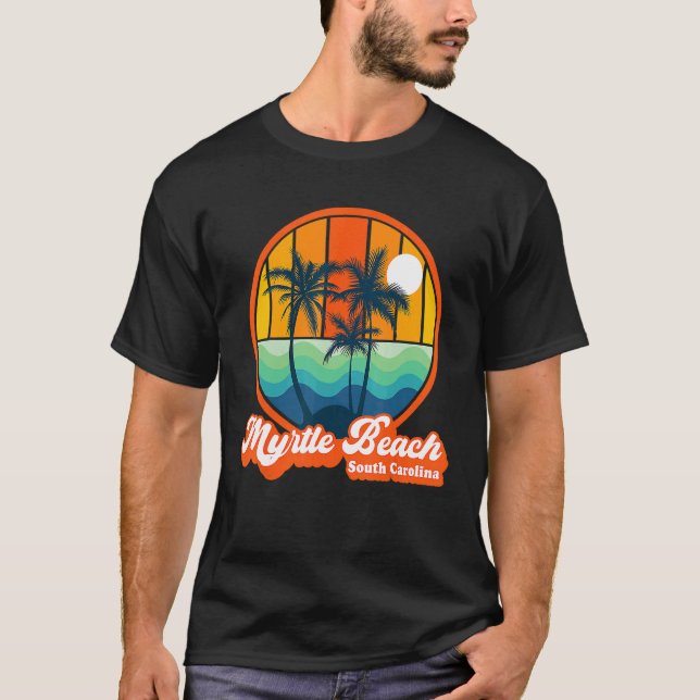 Retro Myrtle Beach South Carolina Summer Family Va T-Shirt (Front)