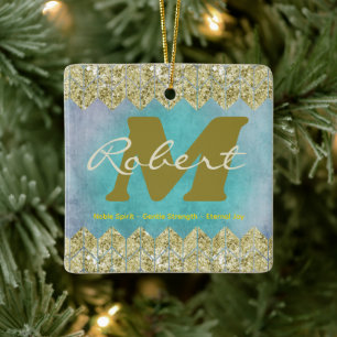 Retro Name Meaning Personalized Christmas Ornament
