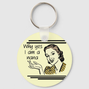 Retro Nana T-shirts and Gifts Keychain
