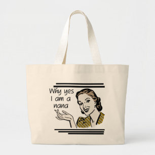 Retro Nana T-shirts and Gifts Large Tote Bag