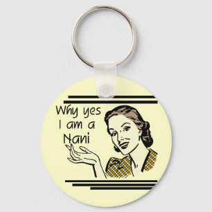 Retro Nani T-shirts and GIfts Keychain