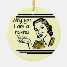 Retro Nanna T-shirts and Gifts Ceramic Ornament