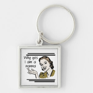 Retro Nanna T-shirts and Gifts Keychain