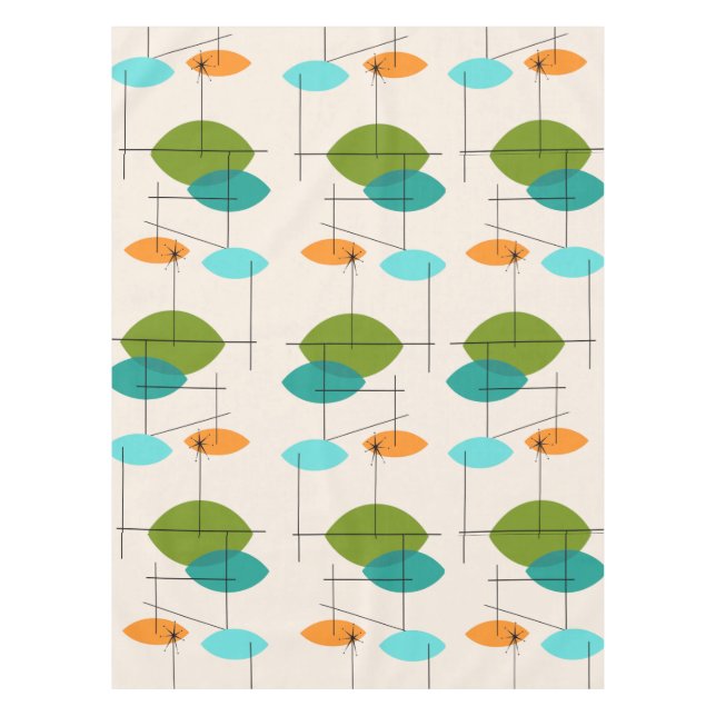 Rétro nappe mobile atomique de motif (Devant)