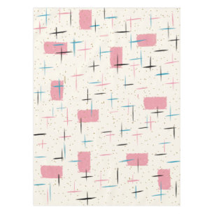 Rétro nappe rose atomique de motif