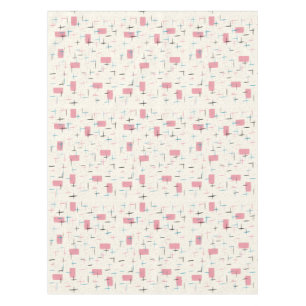 Rétro nappe rose atomique de motif