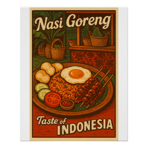 Retro Nasi Goreng Poster – Indonesian Fried Rice