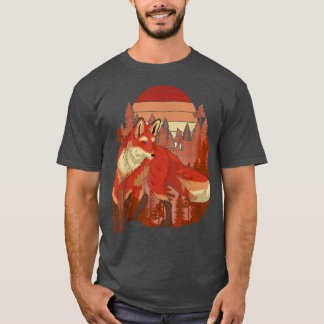 Retro Nature Animal Lover Autumn Forest Trees Fo84 T-Shirt