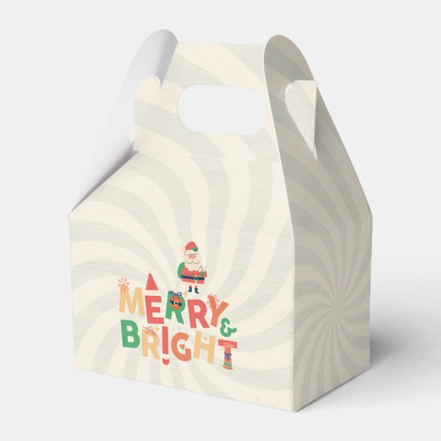 Retro naughty Santa Claus Favor Box (Front Side)