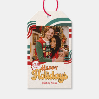 Retro naughty Santa Claus Gift Tags