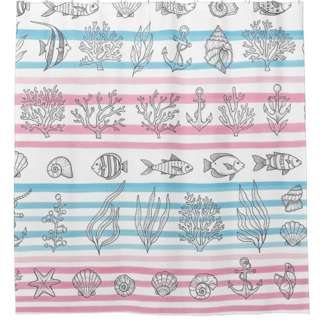 Retro Nautical Watercolor Pattern (12) (Front)