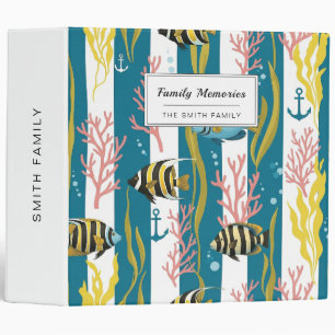 Retro Nautical Watercolor Pattern (14) Binder