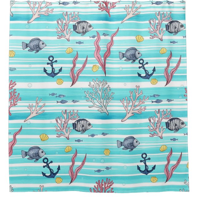 Retro Nautical Watercolor Pattern (15) (Front)