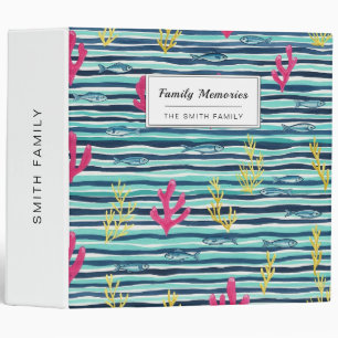 Retro Nautical Watercolor Pattern (1) Binder