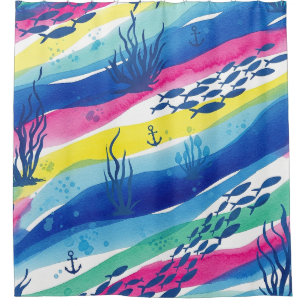 Retro Nautical Watercolor Pattern (3)