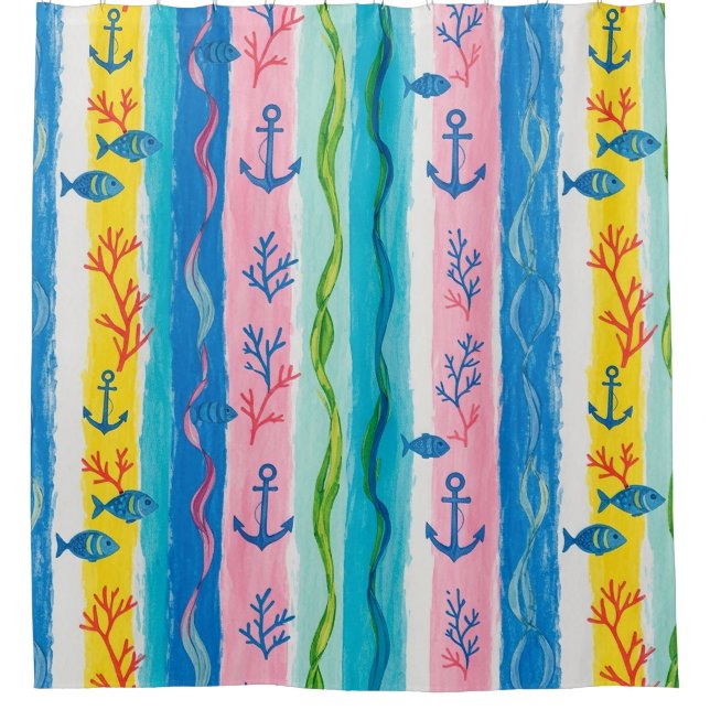 Retro Nautical Watercolor Pattern (4) (Front)