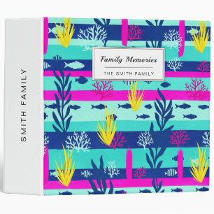 Retro Nautical Watercolor Pattern (5) Binder