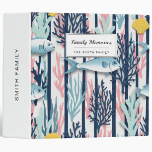 Retro Nautical Watercolor Pattern (6) Binder