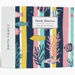 Retro Nautical Watercolor Pattern (7) Binder