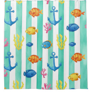 Retro Nautical Watercolor Pattern (9)