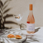 Retro Navy & Pink Stripes Bachelorette Sparkling Wine Label<br><div class="desc">This label effortlessly blends retro charm with a hint of modern elegance. The perfect accent for your sparkling wine bottles, this label adds a playful and stylish element to your festivities.</div>