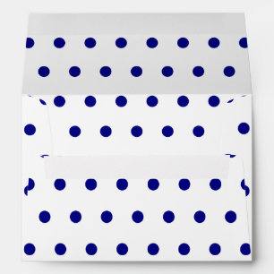 Retro Navy Polka Dot Envelopes