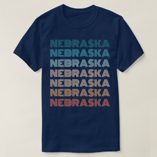 Retro Nebraska Vintage American States Gifts  T-Shirt (Design Front)