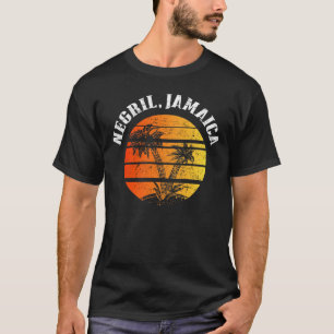Retro Negril Jamaica Beach T-Shirt
