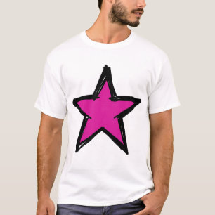 Retro Neo Expressionist Star Graphic Design T-Shirt