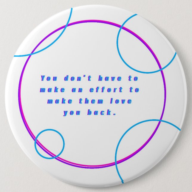Retro Neon Aesthetic Heartbreak Quote Button⁠ 6 Inch Round Button (Front)