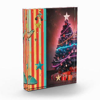 Retro Neon Christmas  Photo Block