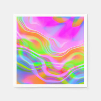 Retro neon colorful party vibe napkin