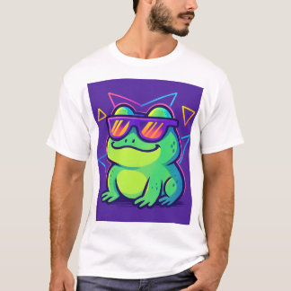 Retro Neon Frog Meme T-Shirt
