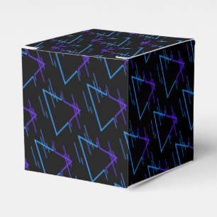 Retro Neon Geometric Pattern 2 Cube Favor Box