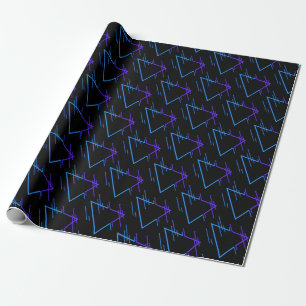 Retro Neon Geometric Pattern 2 Wrapping Paper
