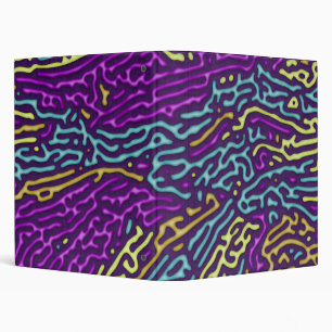 Retro Neon Maze Pattern – Arcade Aesthetic Binder