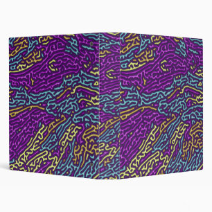 Retro Neon Maze Pattern – Arcade Aesthetic Binder
