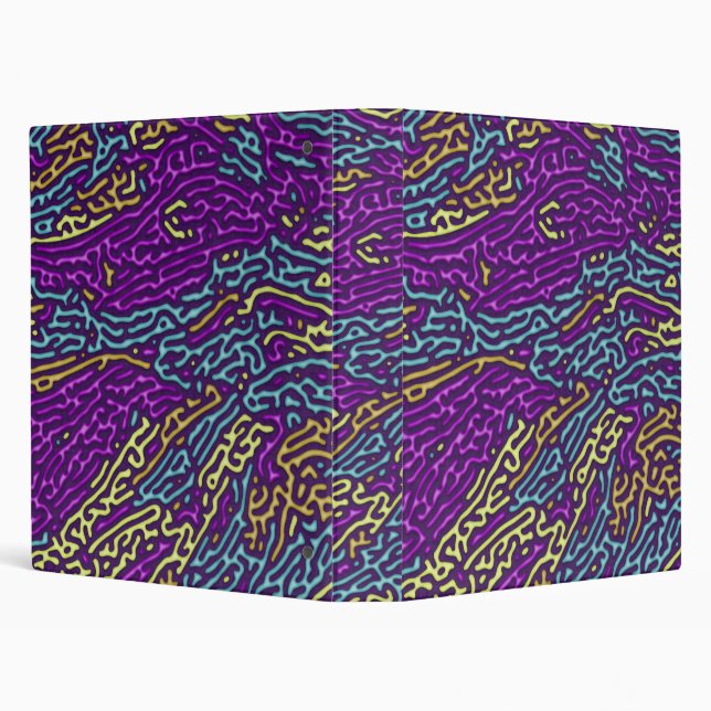 Retro Neon Maze Pattern – Arcade Aesthetic Binder (Background)