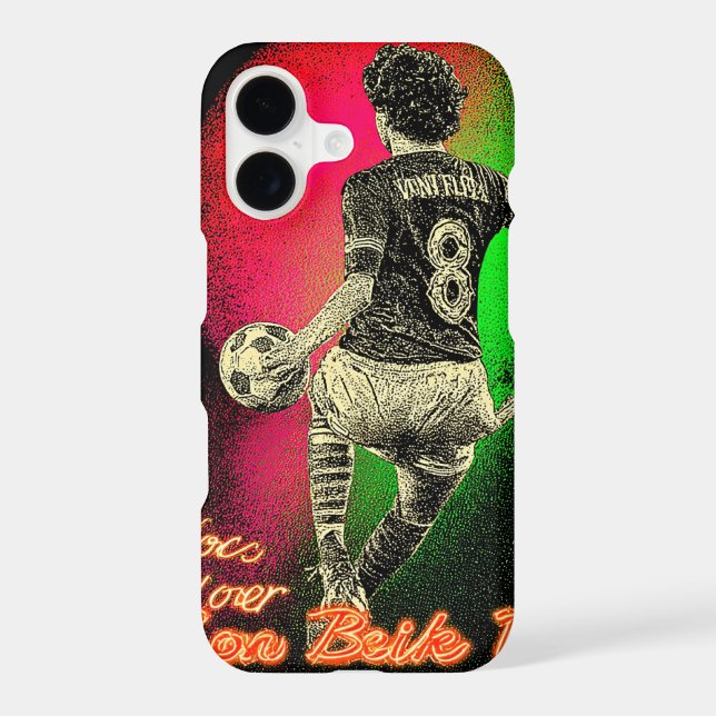 Retro Neon Striker – 80s Vaporwave Mobile Case (Back)