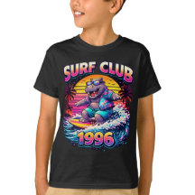 Retro Neon Surf Hippo Shirt – Surf Club 1996 Vapor