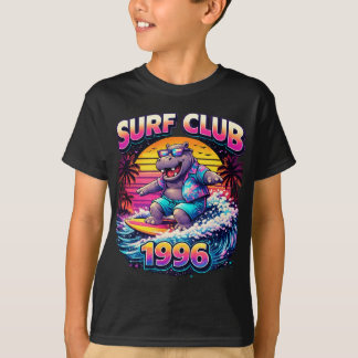 Retro Neon Surf Hippo Shirt – Surf Club 1996 Vapor