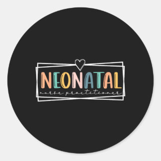 Retro Neonatal Nurse Practitioner Nnp Nursing Classic Round Sticker