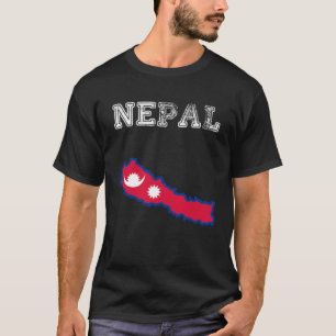 Retro Nepal Distressed Nepal Flag T-Shirt