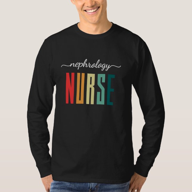 Retro Nephrology Nurse T-Shirt (Front)