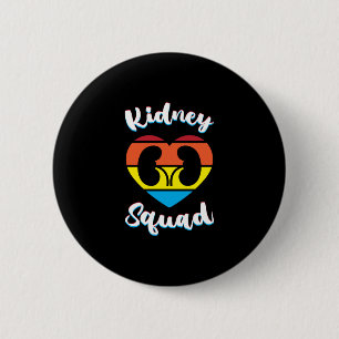 Retro Nephrology Team Dialysis Nurse Kidney Squad 2 Inch Round Button