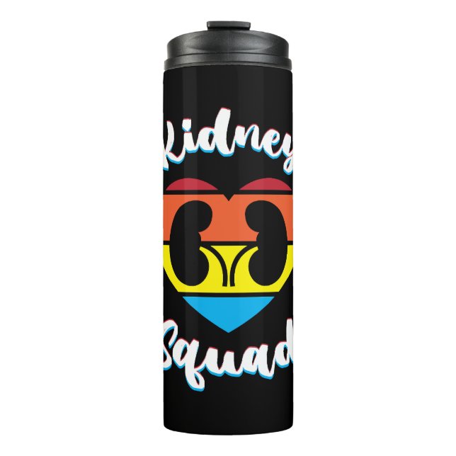 Retro Nephrology Team Dialysis Nurse Kidney Squad Thermal Tumbler (Front)