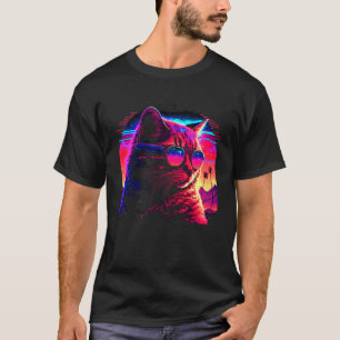 Retro Neuro 80s Cat Stylish Vintage cute 1 T-Shirt